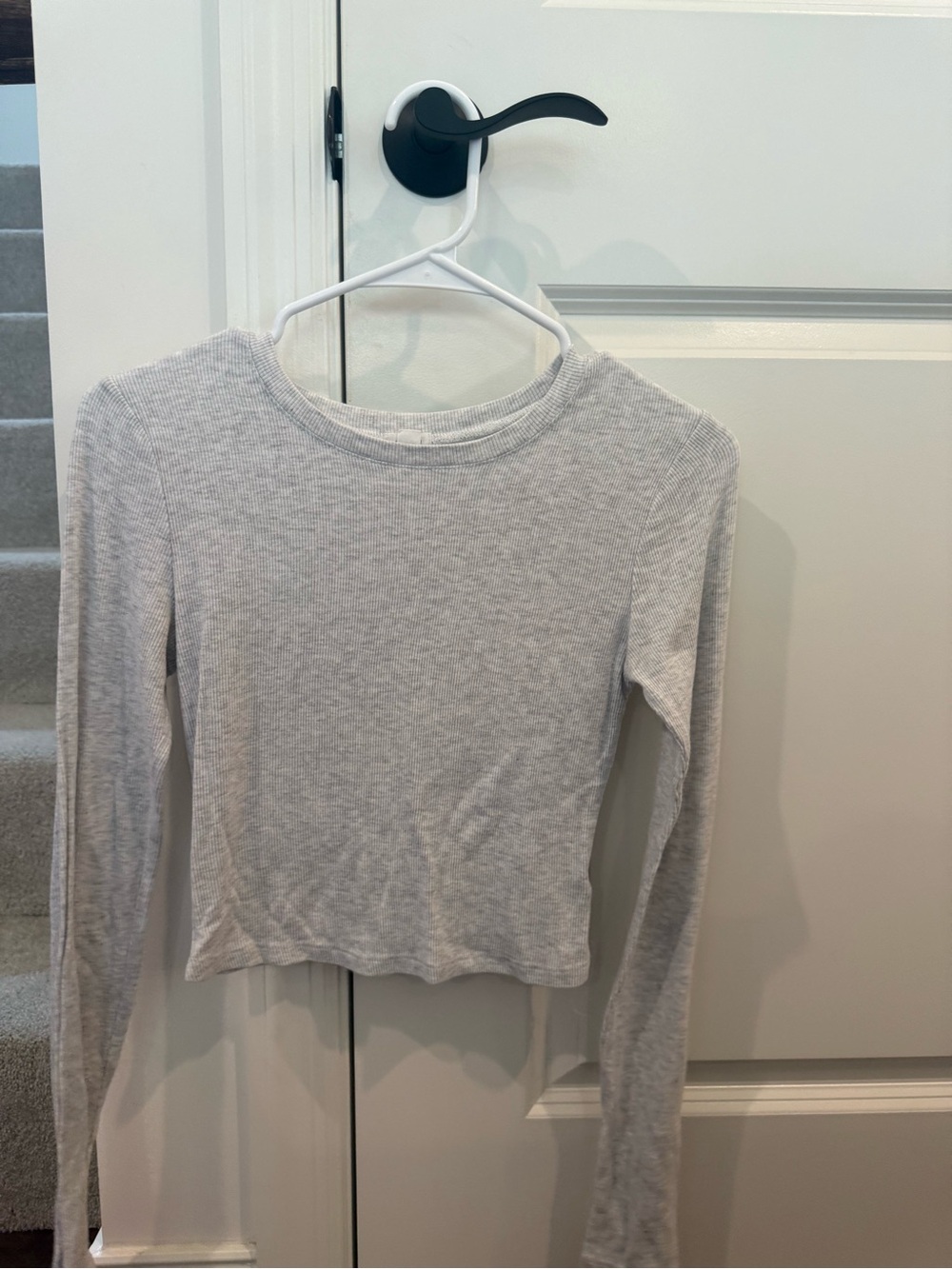 Garage Light Gray Long Sleeve Ribbed Tee